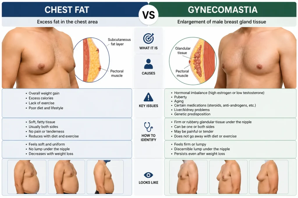 Chest Fat vs Gynecosmastia in Dubai